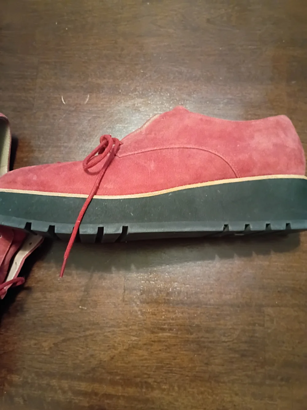 Eileen Fisher Red Suede Lace-Up Oxfords Size 11
